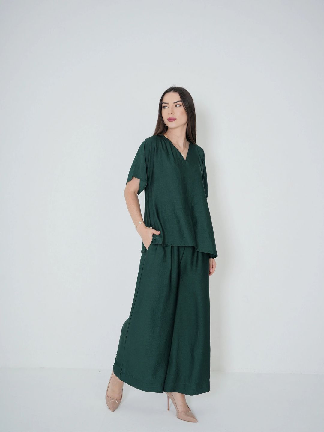 Dark green - Under Abaya Pants set - 1