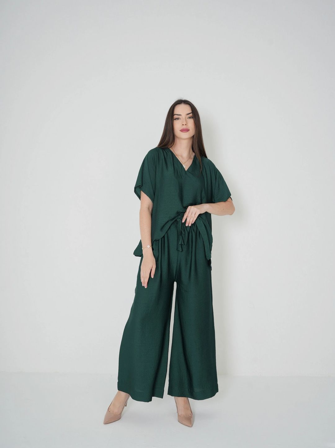 Dark green - Under Abaya Pants set - 3