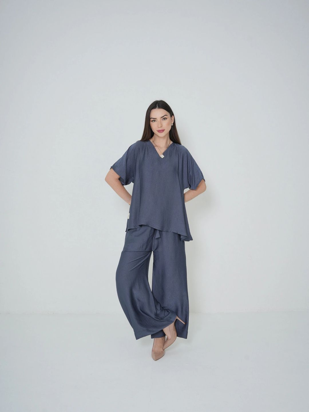 Dark Grey - Under Abaya Pants set - 2