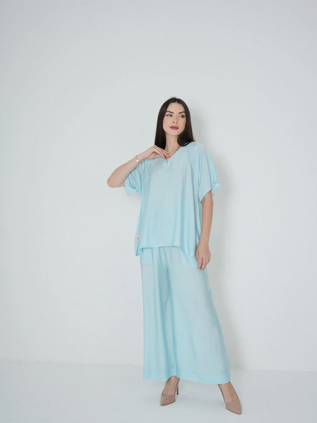 Baby Blue - Under Abaya Pants set - 4