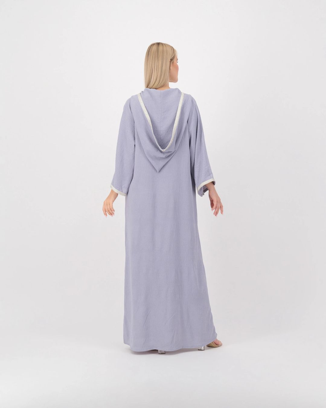 Light Grey - Hoodie Kaftan - 3