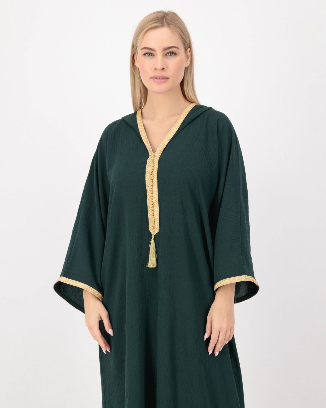 Green - Hoodie Kaftan - 4