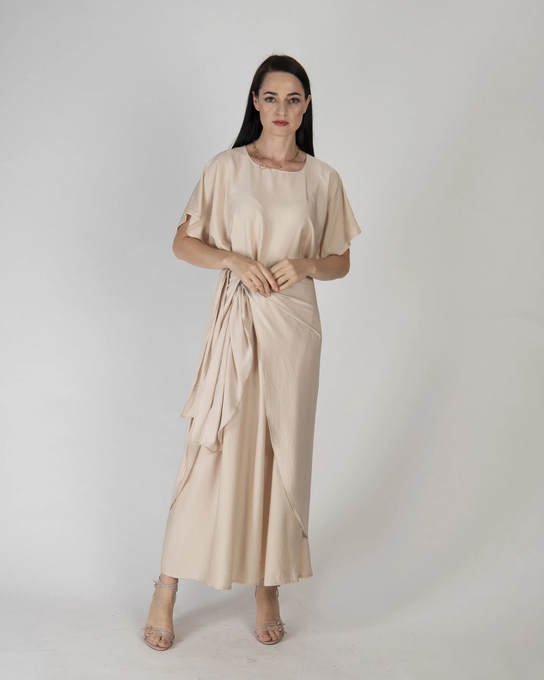 Nude - Under Abaya Wrap Skirt Set - 3