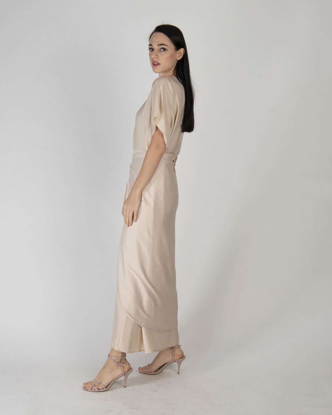 Nude - Under Abaya Wrap Skirt Set - 4