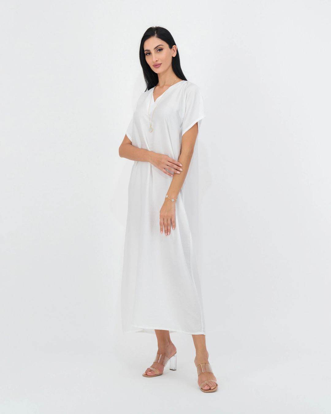 White - Under Abaya Dress - 1