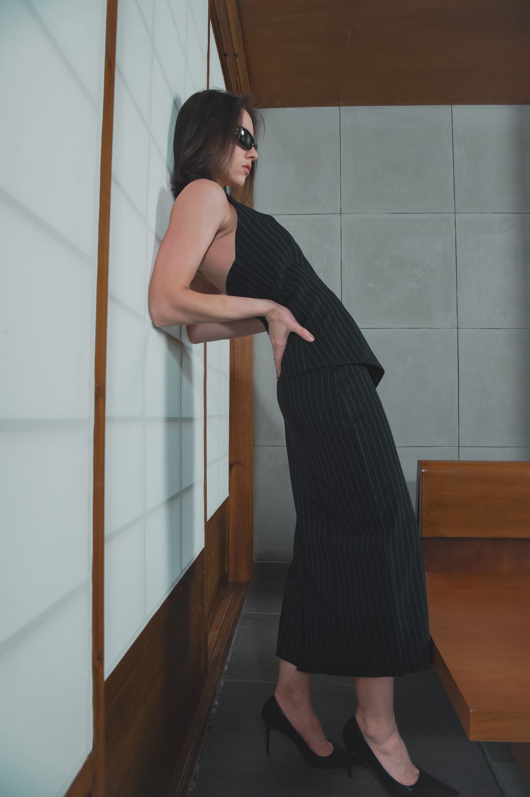 black-pinstripe-halter-set - 11