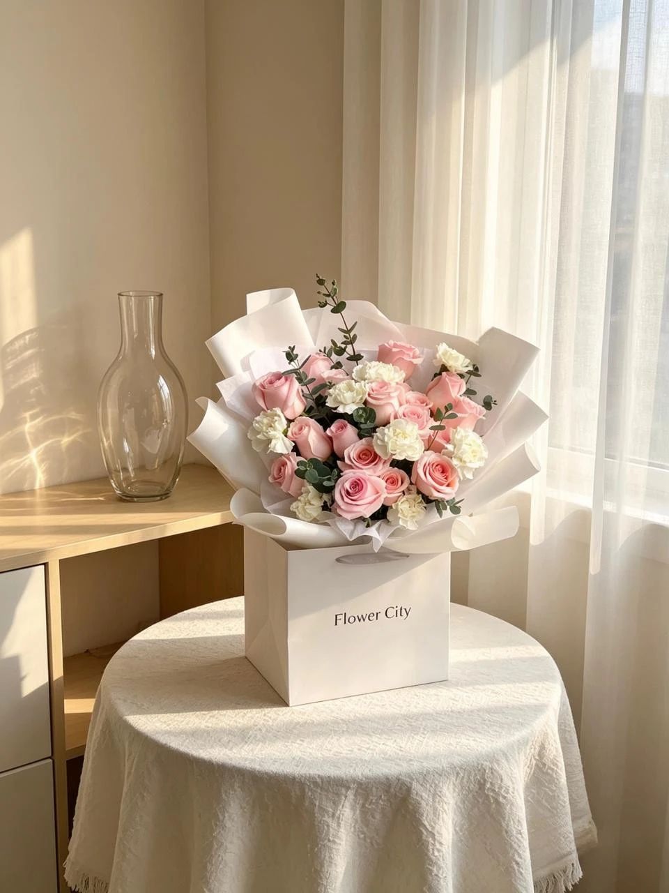 PINK ROSES BOUQUET - 1