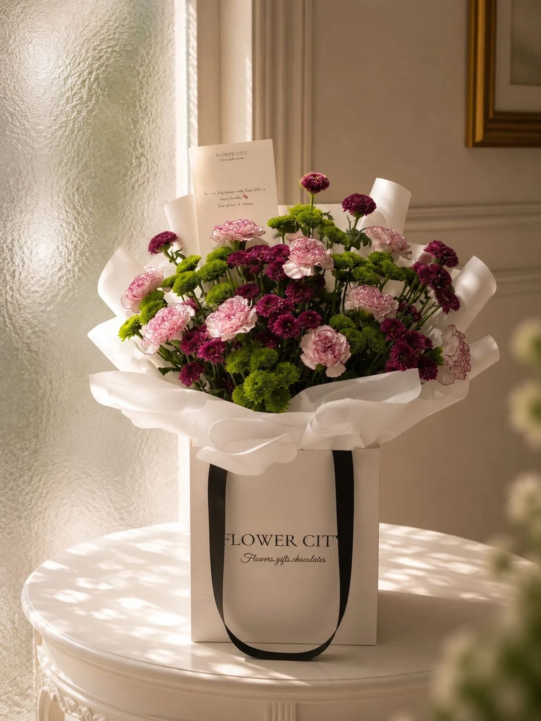 GREEN PURPLE BOUQUET - 1