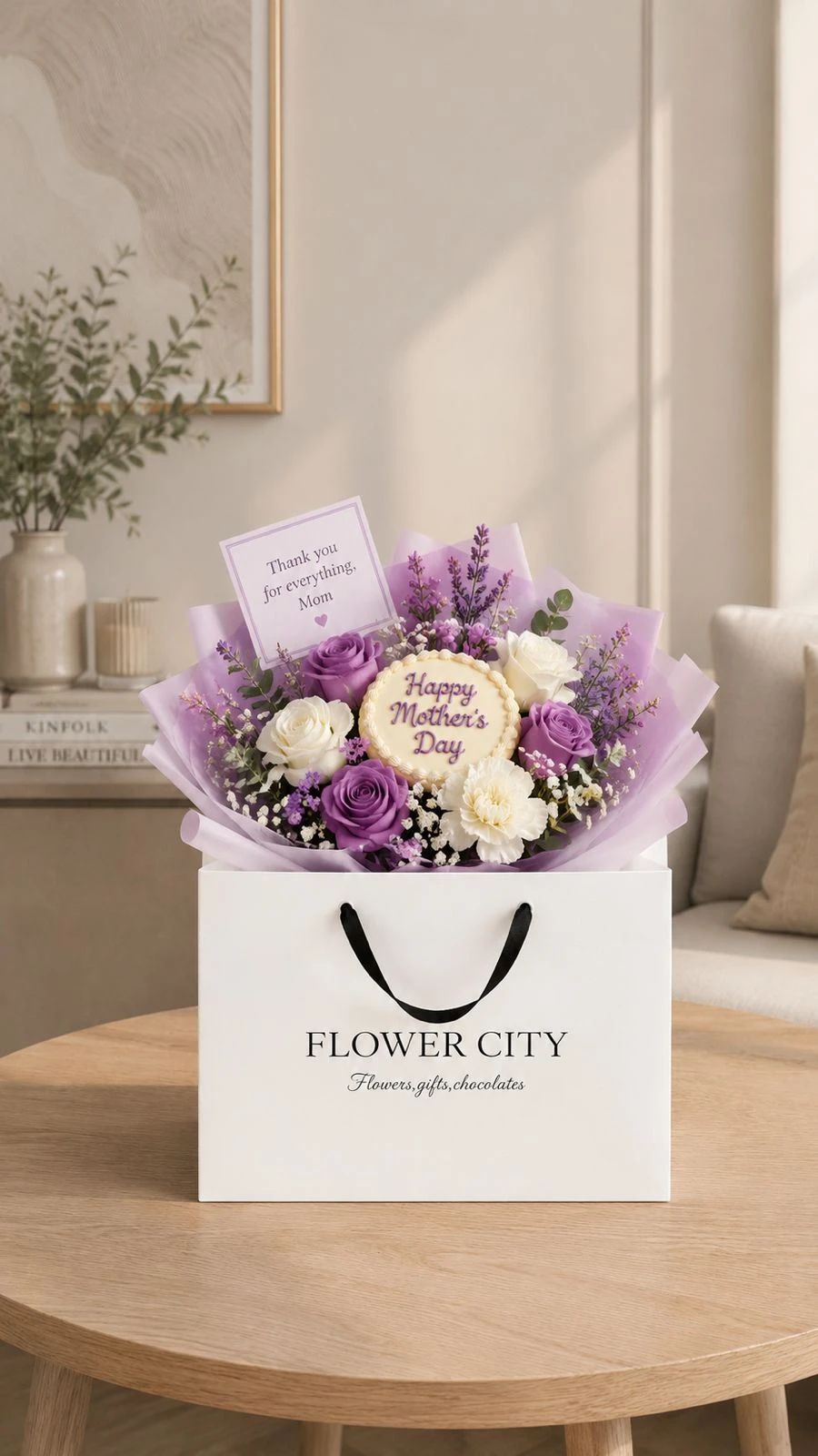 MOTHER'S DAY CAKE AND FLOWERS - 1