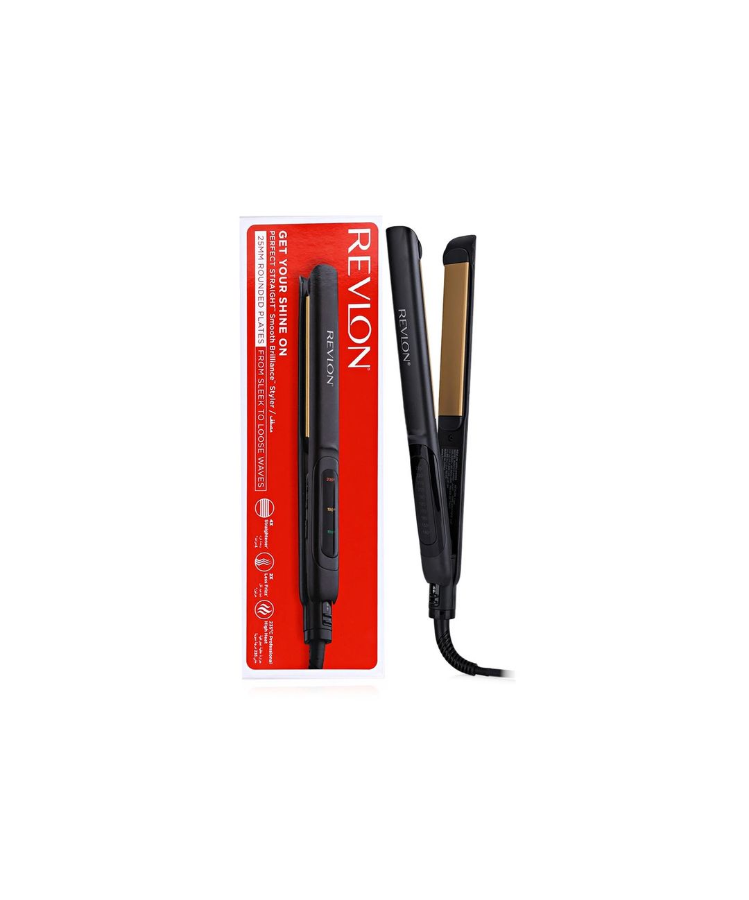 REVLON Perfect Curly & Straight Smooth Brilliance Styler 60W - Black - 1