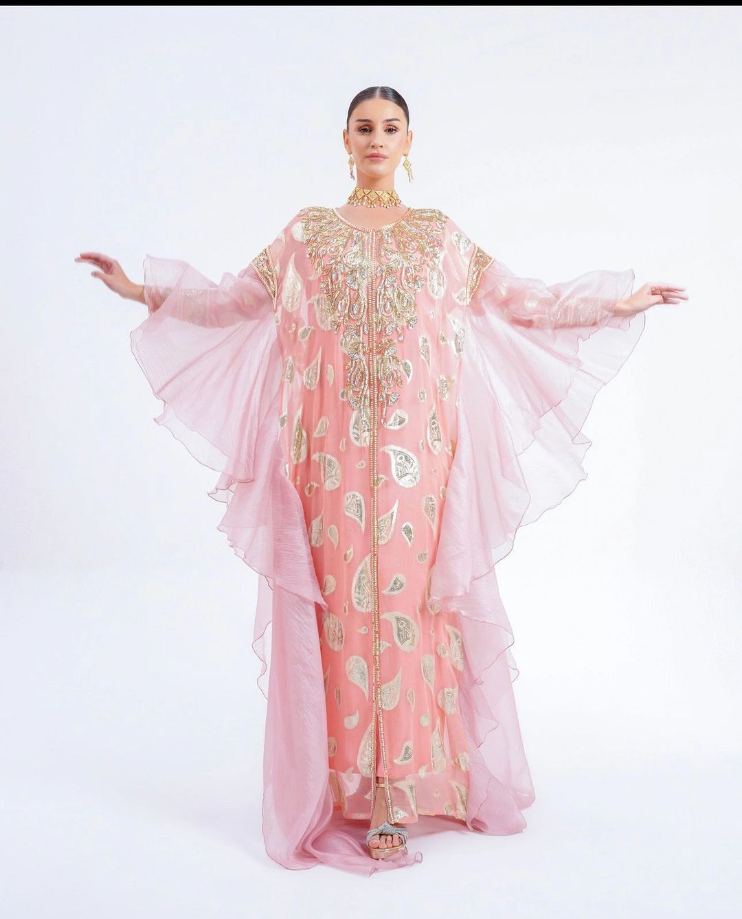 JALABIYA NEW COLLECTION AB 02-25 /10317  LARGE PEACH - 1