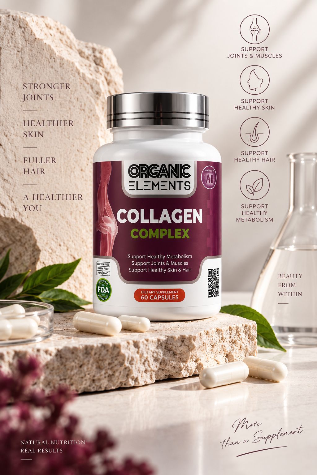 مكمل الكولاجين المركب من Organic Elements - 2