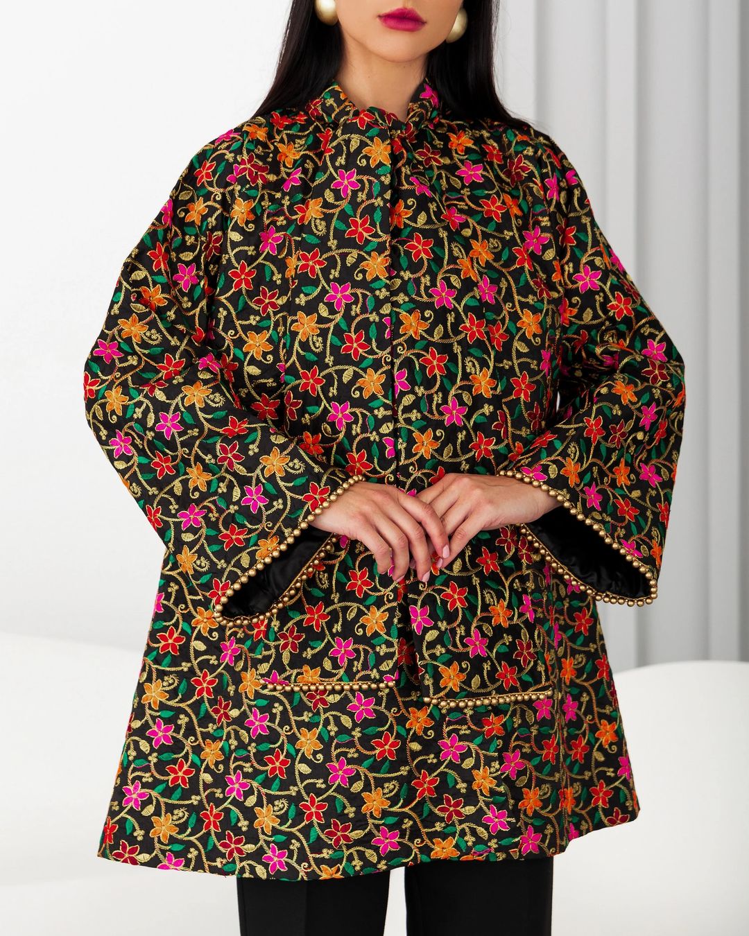 FLORAL JACKET/ BLACK - 5