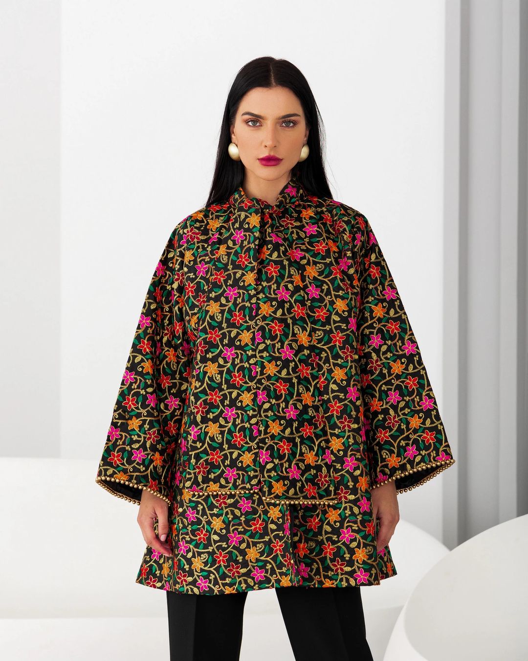 FLORAL JACKET/ BLACK - 3