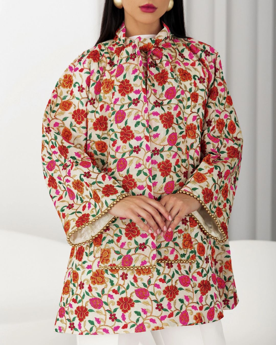 FLORAL JACKET/ OFFWHITE - 1