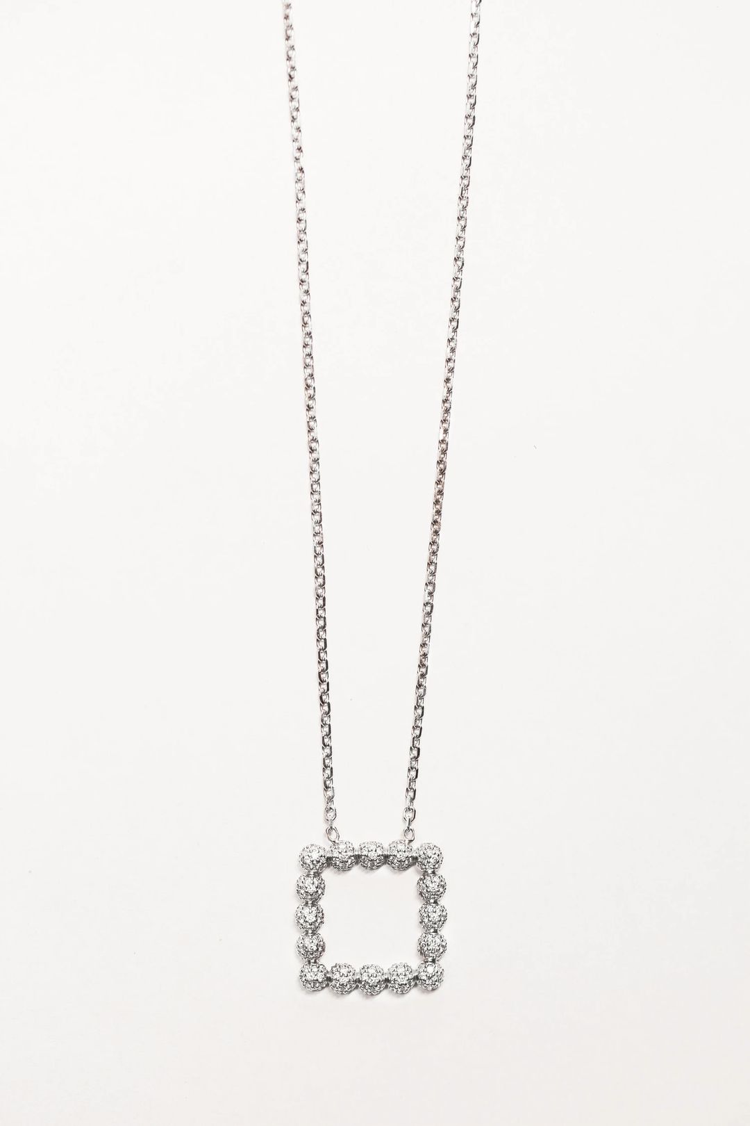 Medium Long Drops Necklace in Diamonds - 1