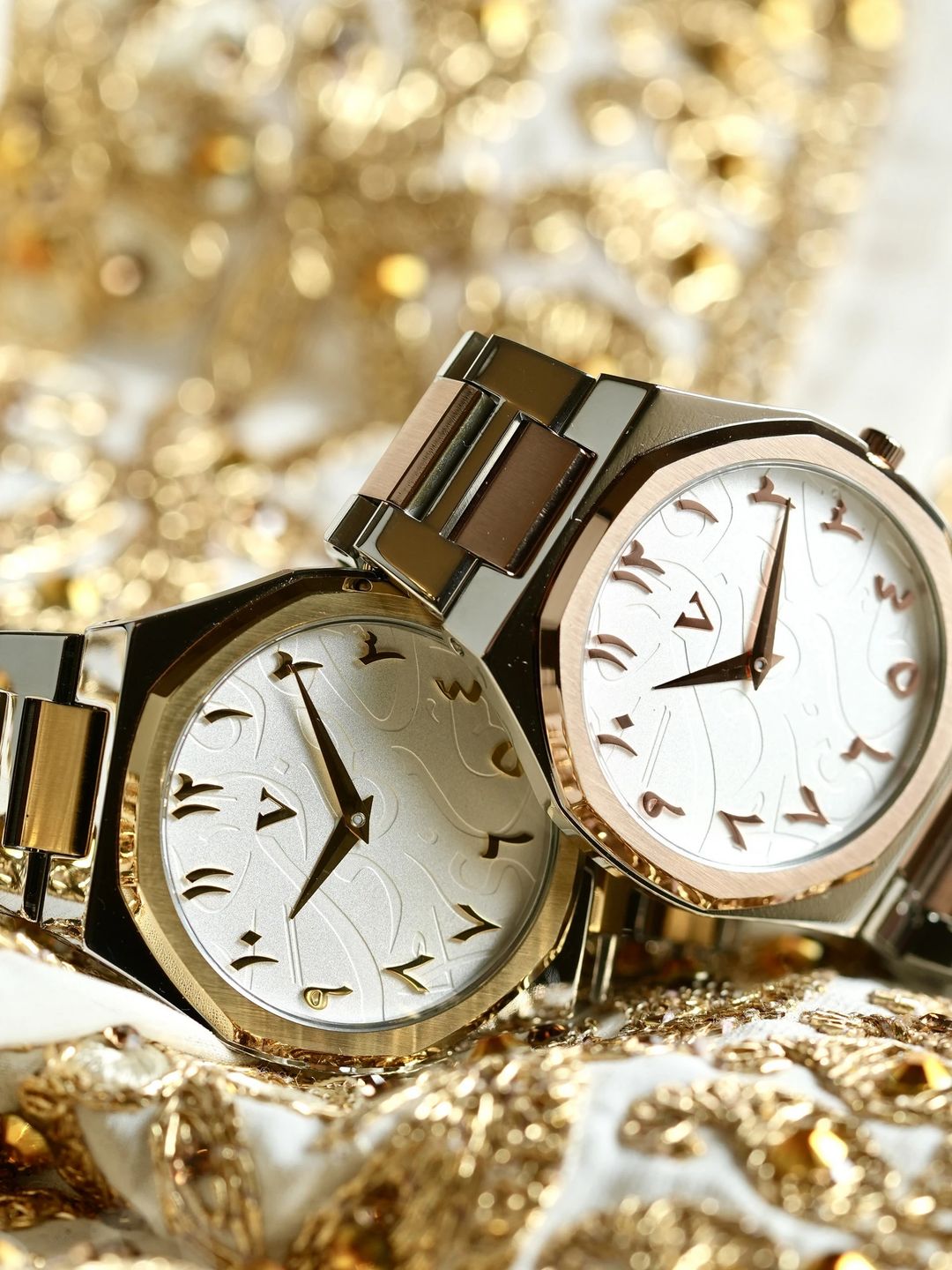 ساعه المستقبل /Rose Gold future watch - 5