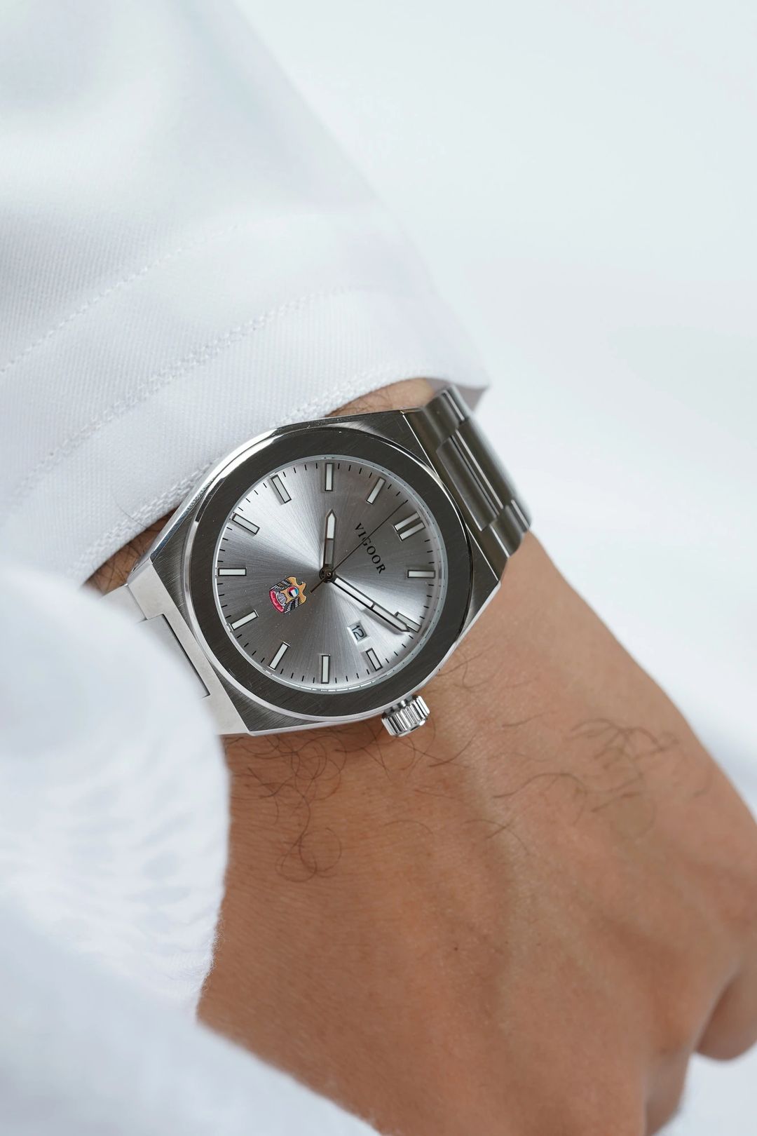 FAZZA Steel+Leather Watch / ساعه فزاع ستيل+جلد - 8