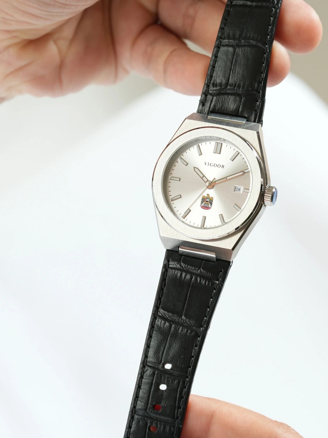 FAZZA  Leather Watch / ساعه فزاع الجلد - 4