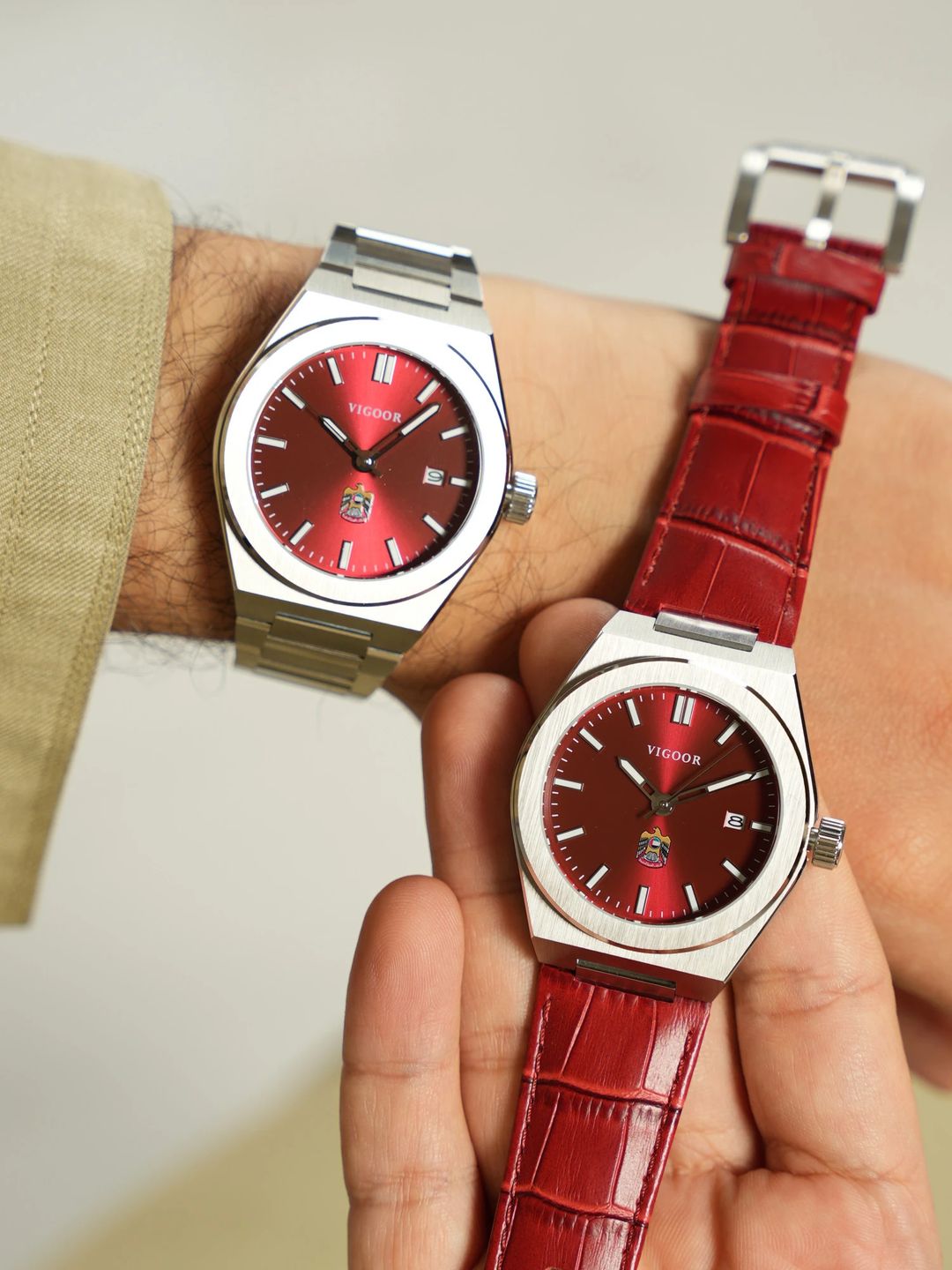 MAKTOUM Steel/Leather Watch/ساعه مكتوم ستيل+جلد - 4