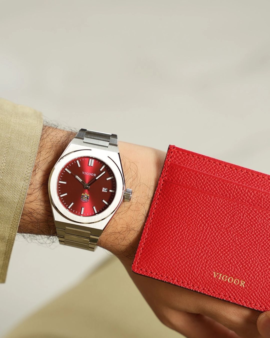 MAKTOUM Steel/Leather Watch/ساعه مكتوم ستيل+جلد - 2
