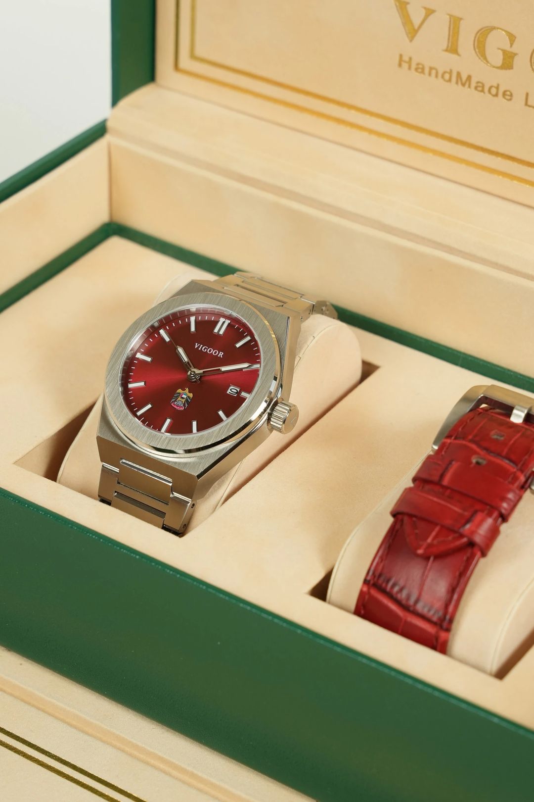 MAKTOUM Steel/Leather Watch/ساعه مكتوم ستيل+جلد - 11