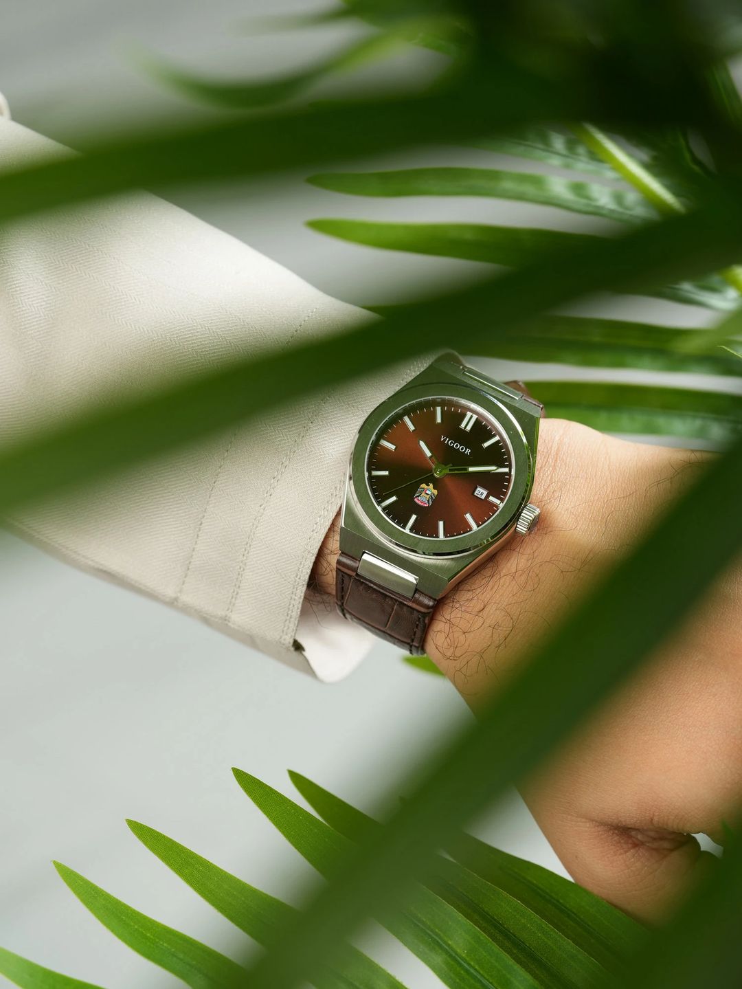 HAMDAN SteelLeatherWatch / ساعه حمدان ستيل+جلد - 8