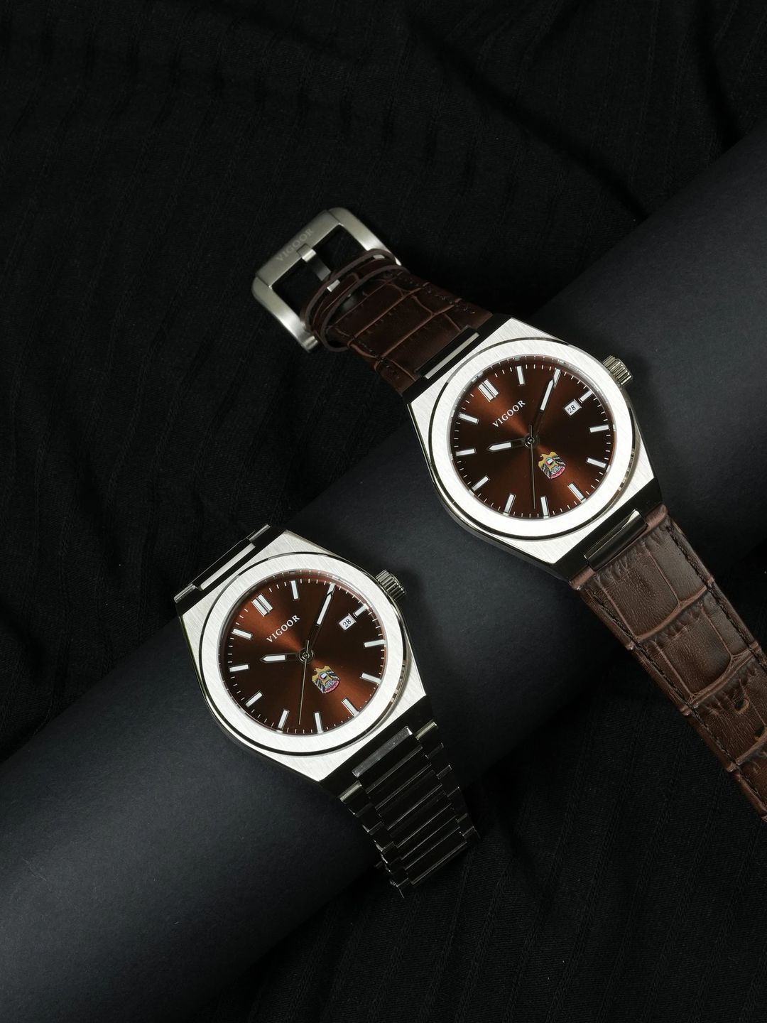 HAMDAN SteelLeatherWatch / ساعه حمدان ستيل+جلد - 9