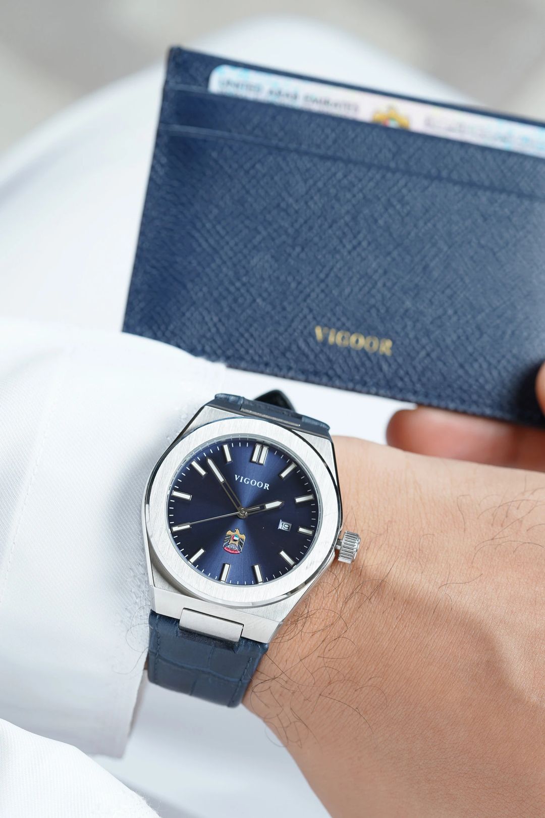 Khalifa Leather Watch/ساعه خليفه جلد - 3
