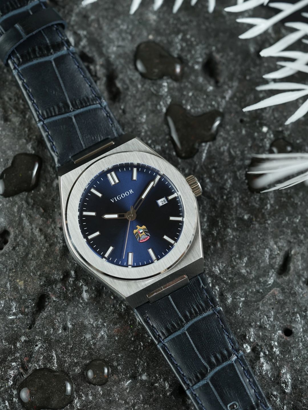 Khalifa Leather Watch/ساعه خليفه جلد - 7