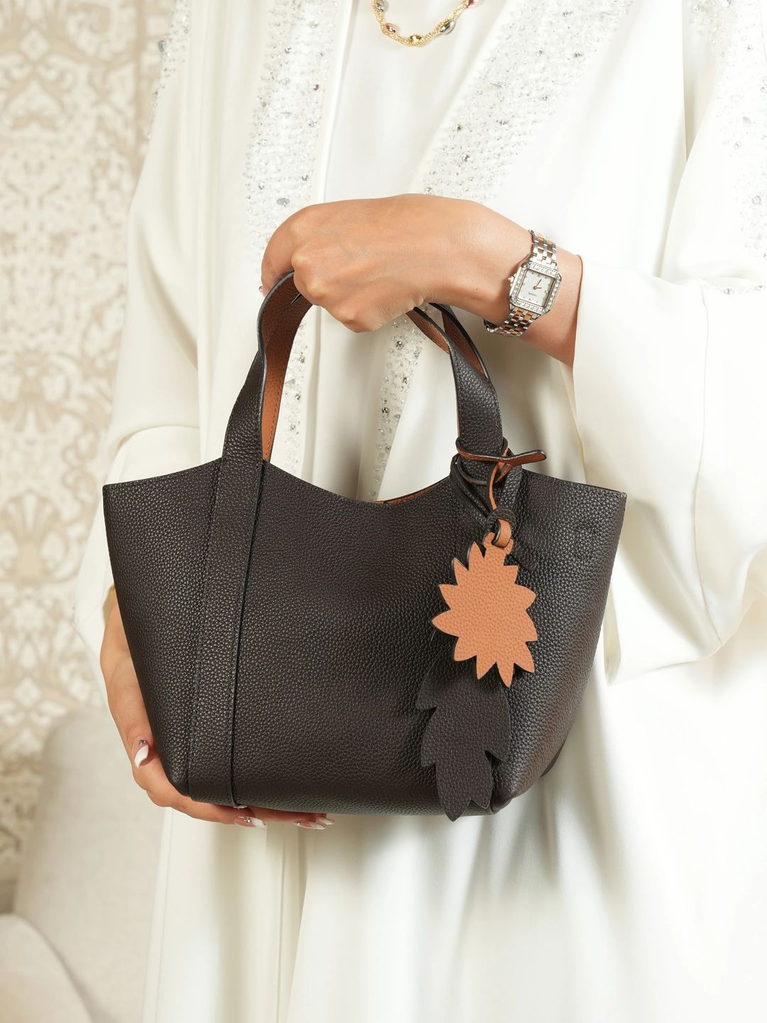 شنطه مريم لون بني/maryam brown bag - 6