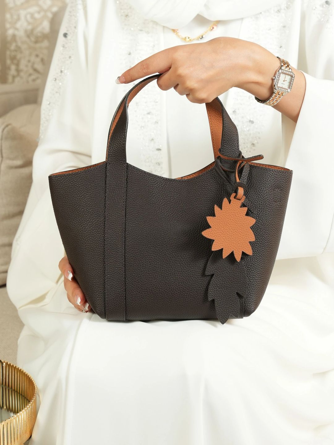شنطه مريم لون بني/maryam brown bag - 2
