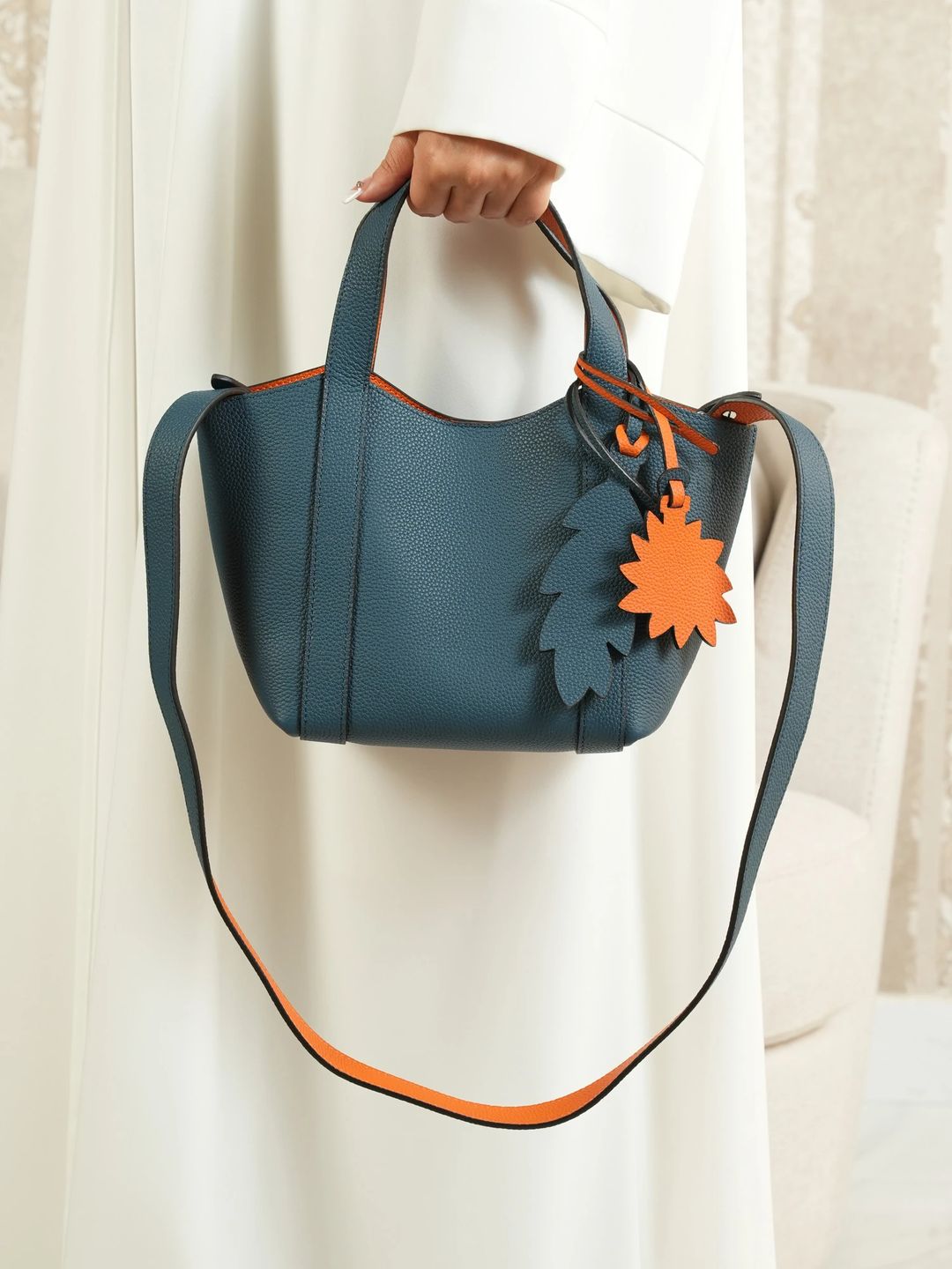 شنطه مريم لون أزرق/maryam bleu bag - 7