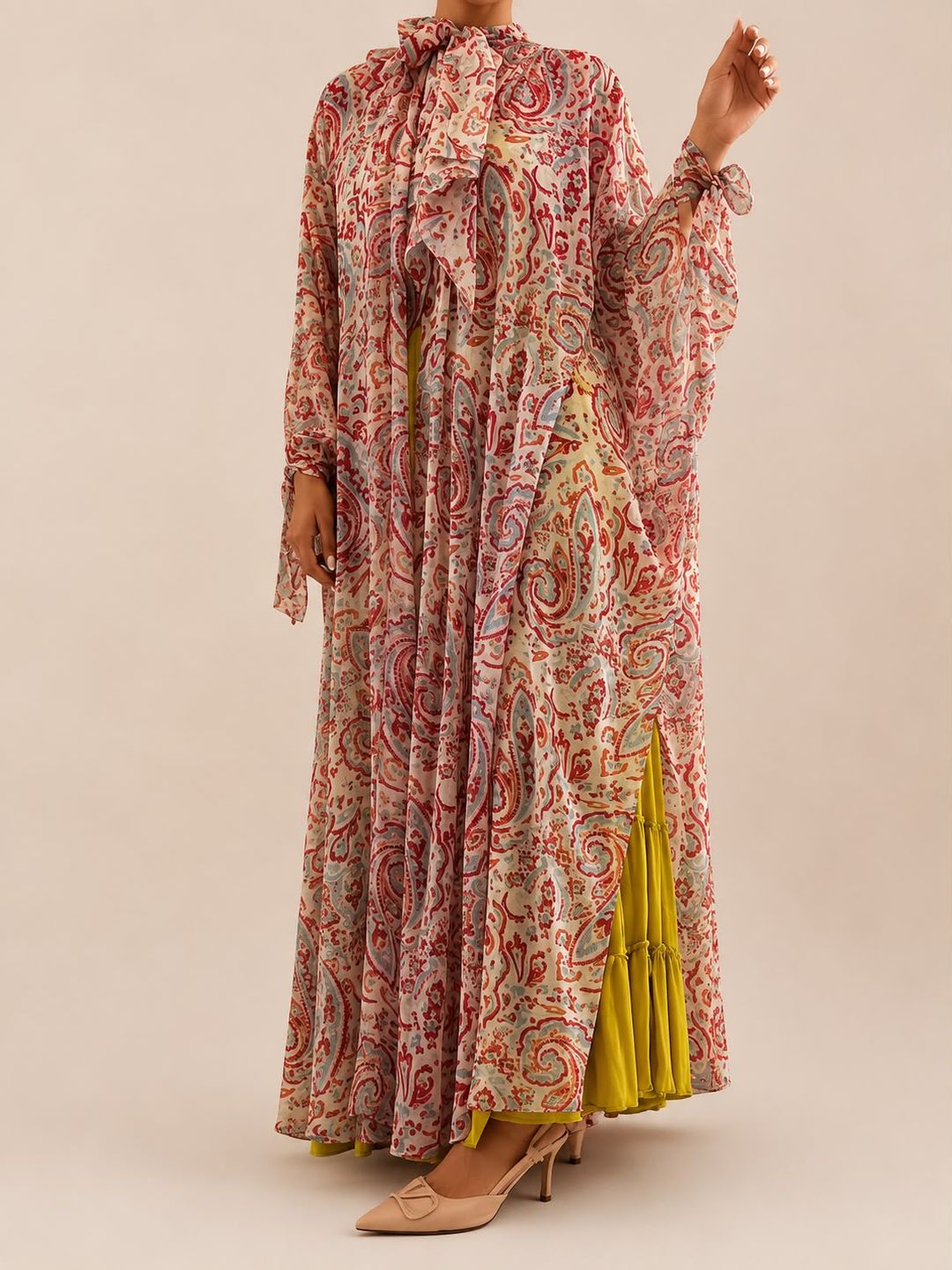 Coral Flowy Cover-up - 1