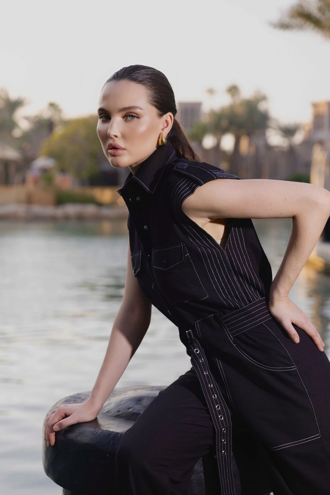 Olina Jumpsuit - Black - 1