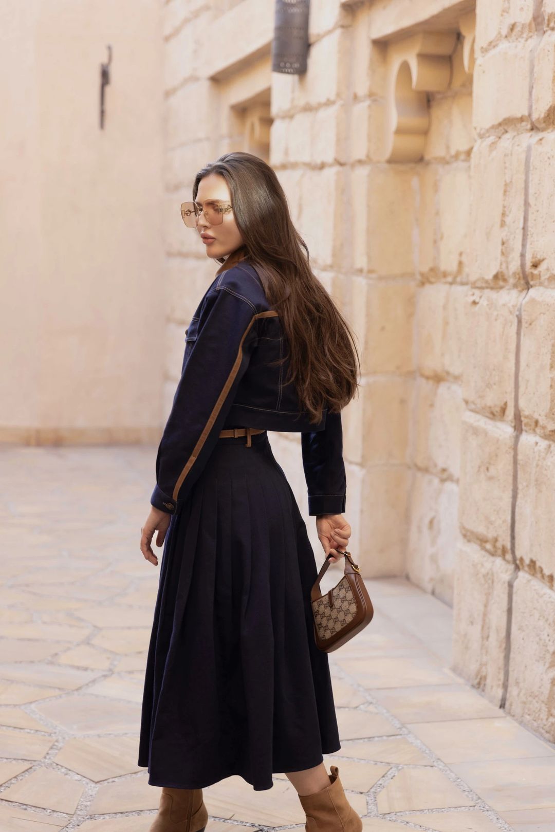 Laka Skirt- Denim & Leather - 3