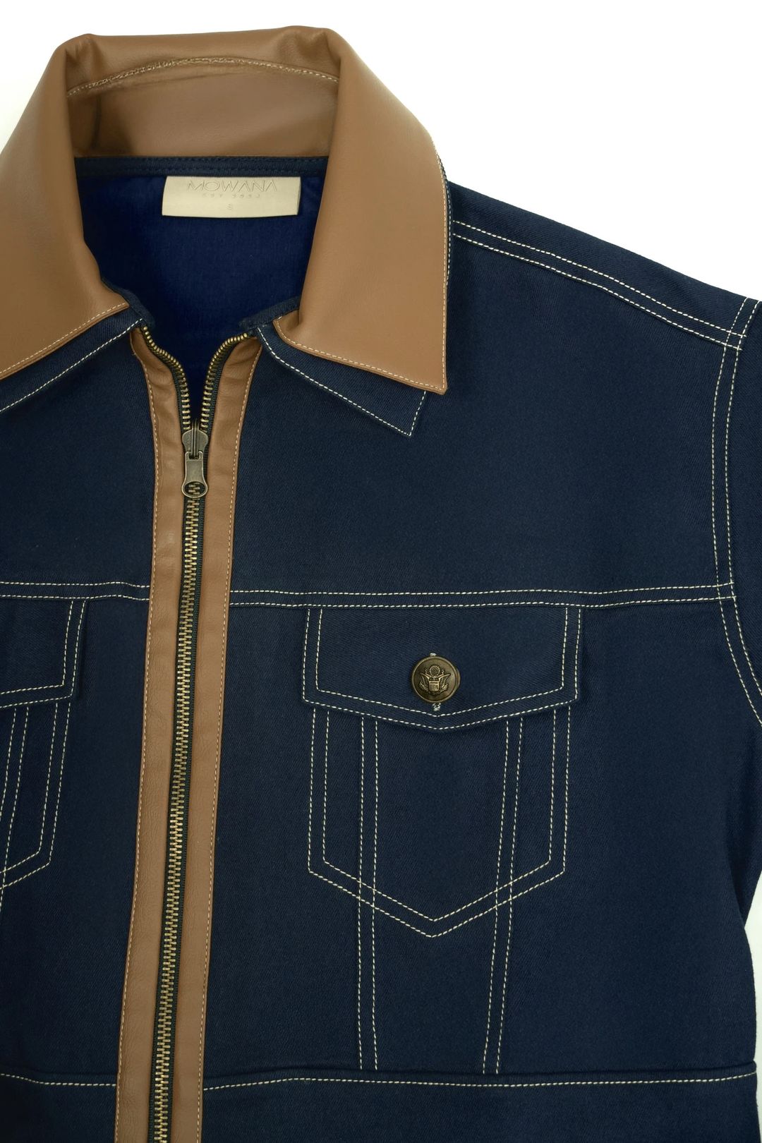 Laka Jacket- Denim & Leather - 4
