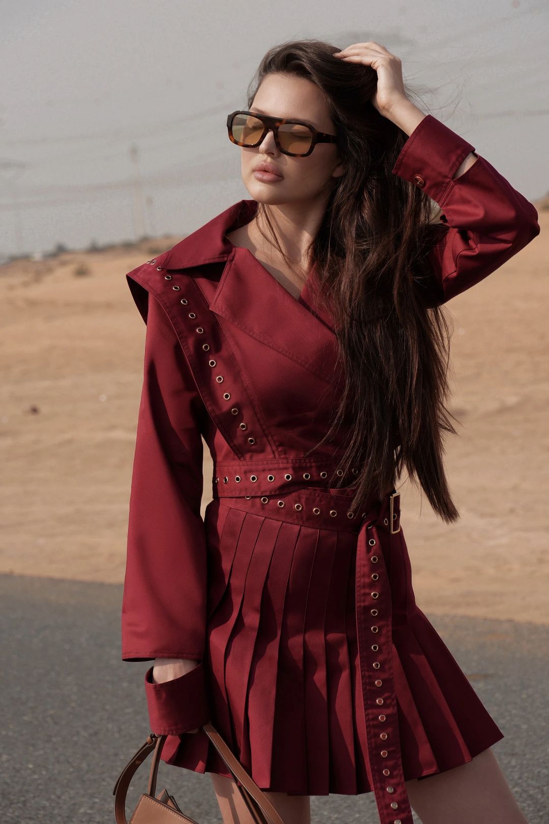 Kaia Skirt - Maroon - 2