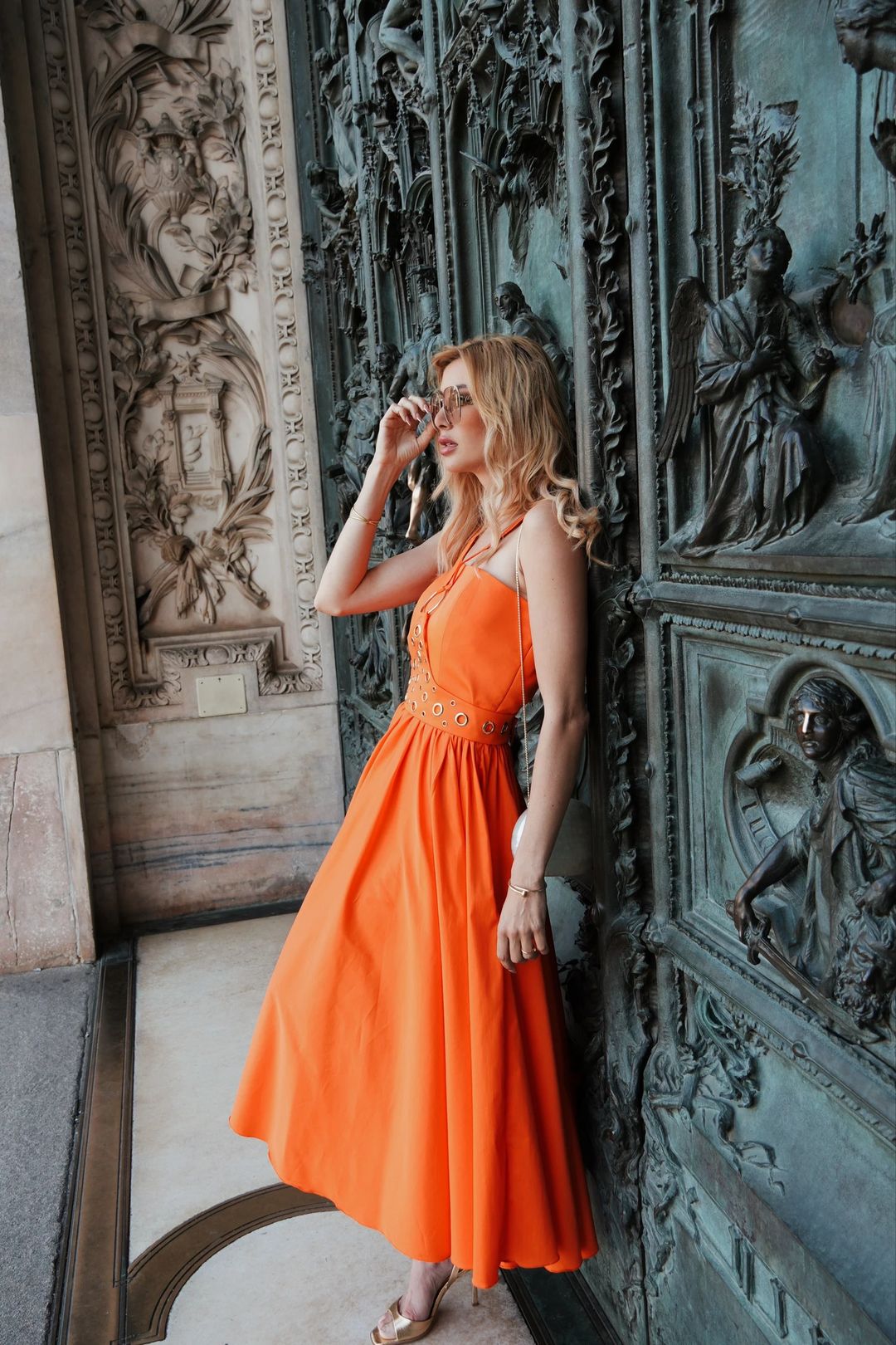 Alba Orange Dress - 4