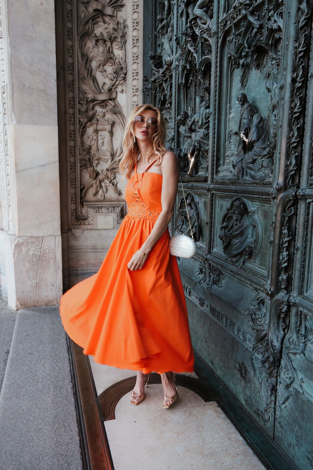 Alba Orange Dress - 6