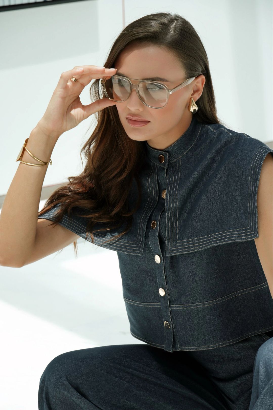 Tramonto Denim Top - 11
