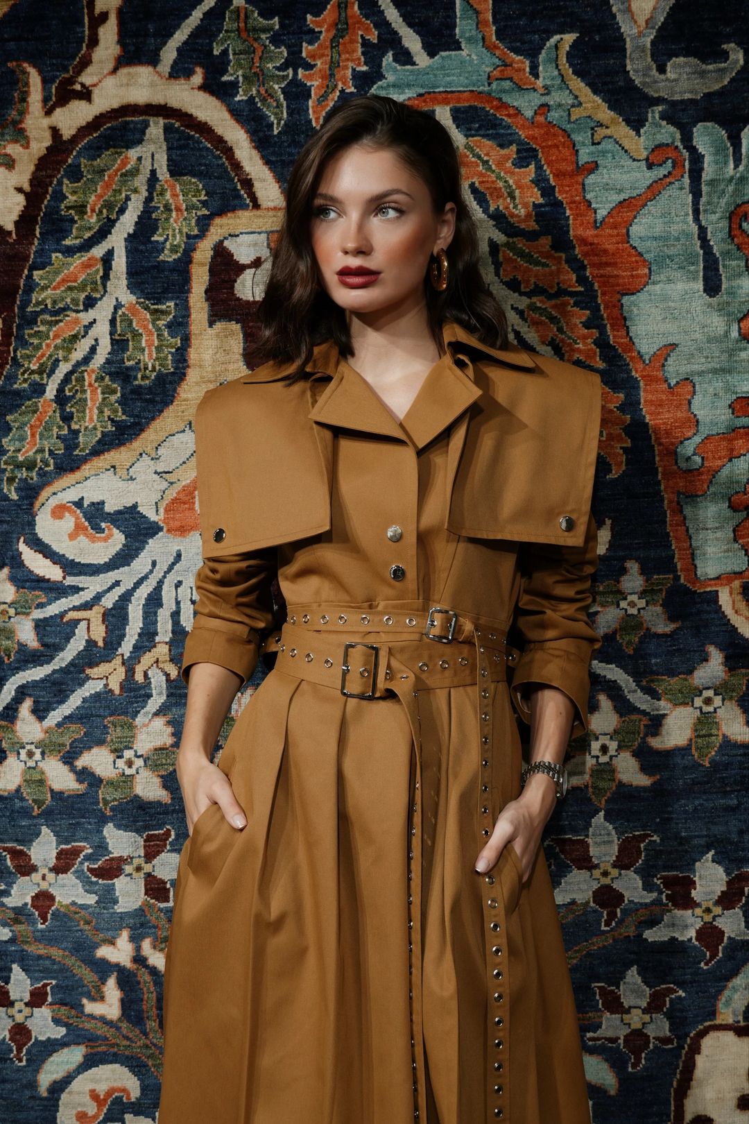 Vento Dress Camel - 2