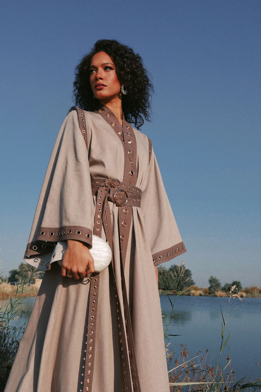Zaya Beige Kaftan - 1