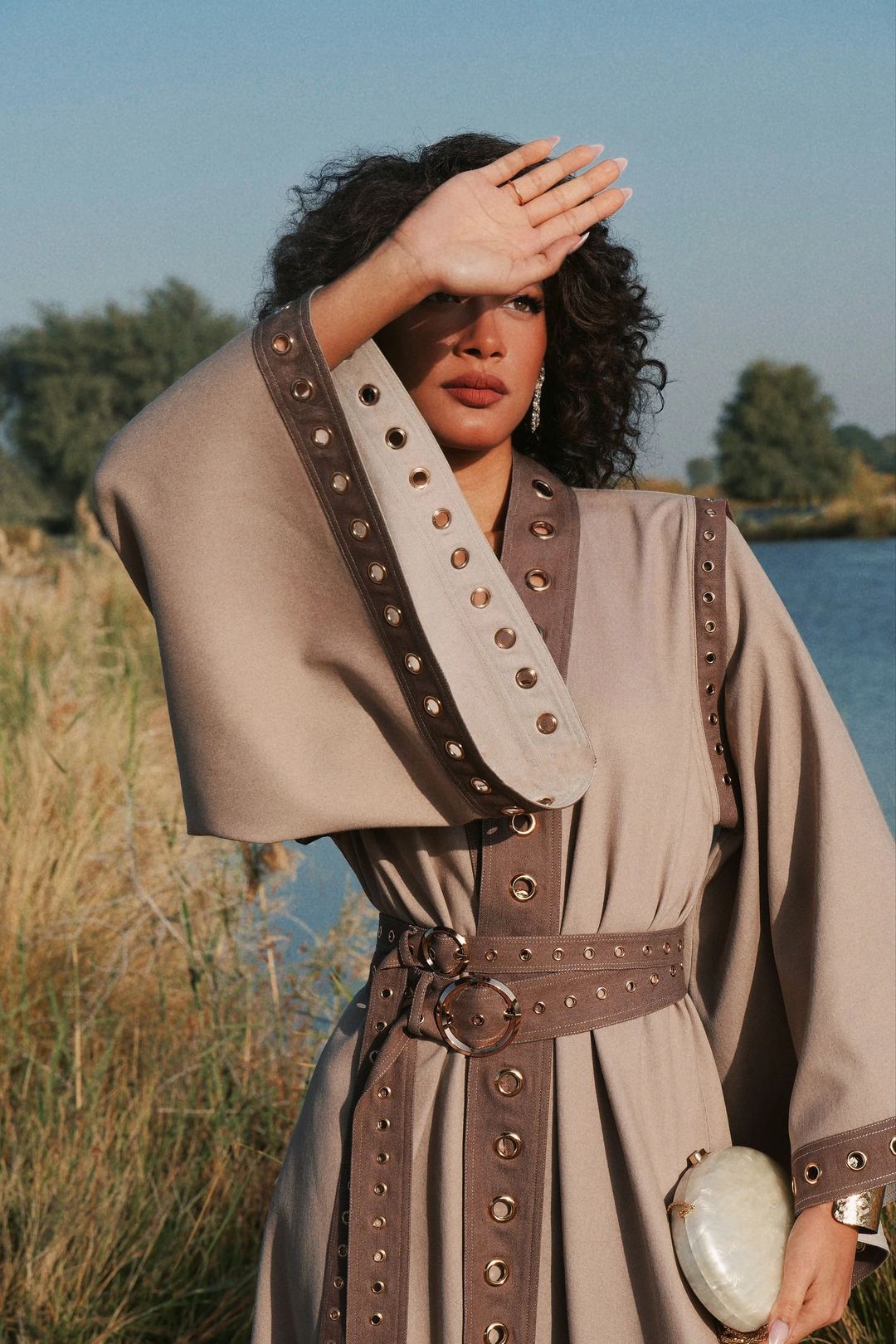 Zaya Beige Kaftan - 6
