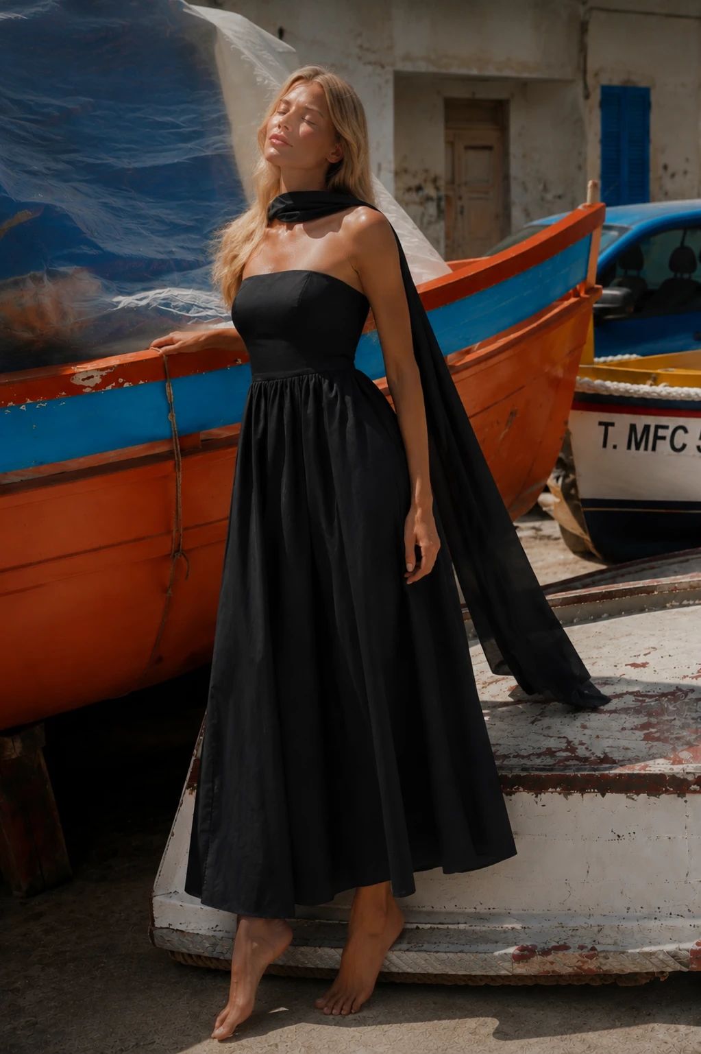 Sia Navy Blue Dress - 1