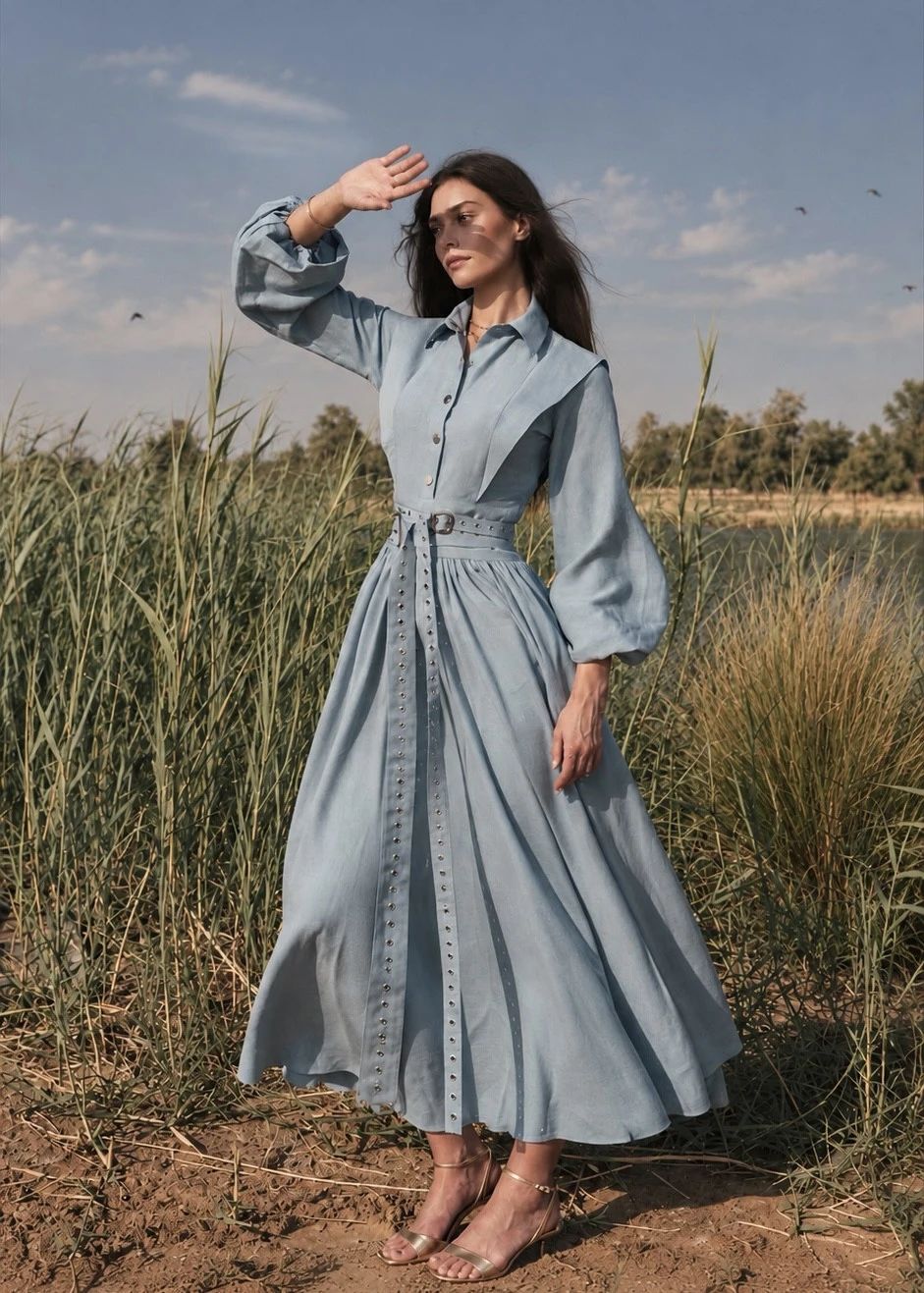 Luche Sky Blue Dress - 1