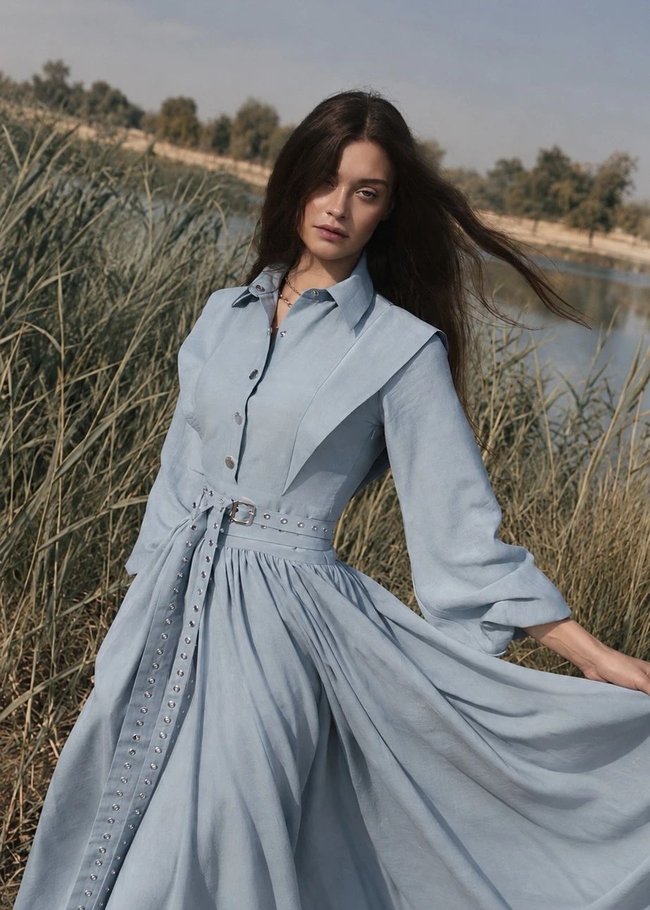 Luche Sky Blue Dress - 3