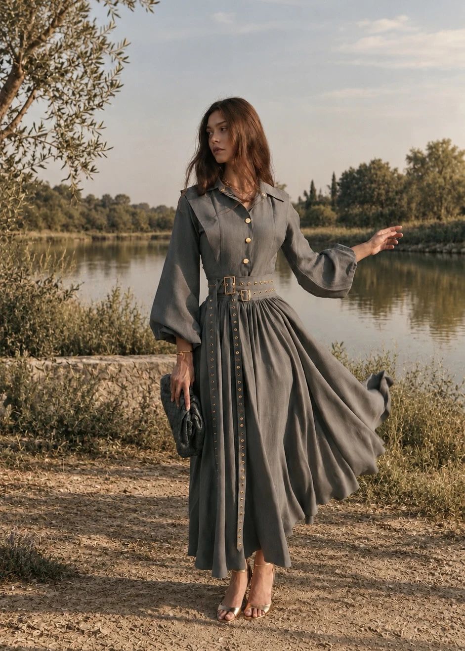 Luche Gray Dress - 2