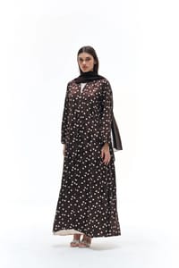 Polka dots brown with white thumb 2