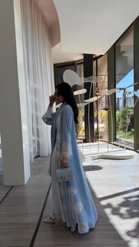 Ice blue abaya thumb 1